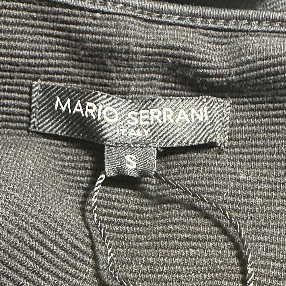 Mario Serrani Italy Textured Knit Stretch Black Sleeveless Dress S Preppy - Picture 3 of 10